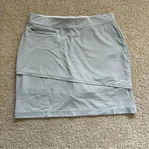 Bloq UV Skort Skirt Baby Blue Double Layer Golf Sporty UPF 50+ Zipper Pocket SM.
